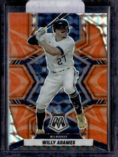 2022 Panini Mosaic #130 Willy Adames Orange Fluorescent Mosaic #/25