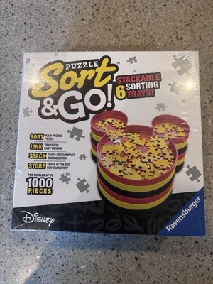 Ravensburger Disney Puzzle Sort & Go Stackable Sorting Trays, 6 Trays, Mickey M 