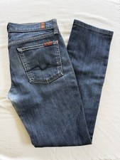 7 For All Mankind Roxanne Slim Fit Blue Stretch Denim Jeans Women's Pockets