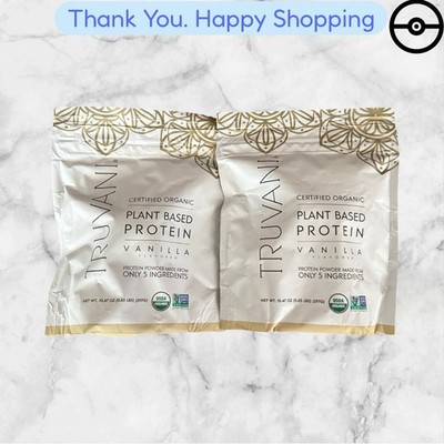 2x Truvani Plant Based Protein Powder, Vanilla, 20 Servings ,04/26