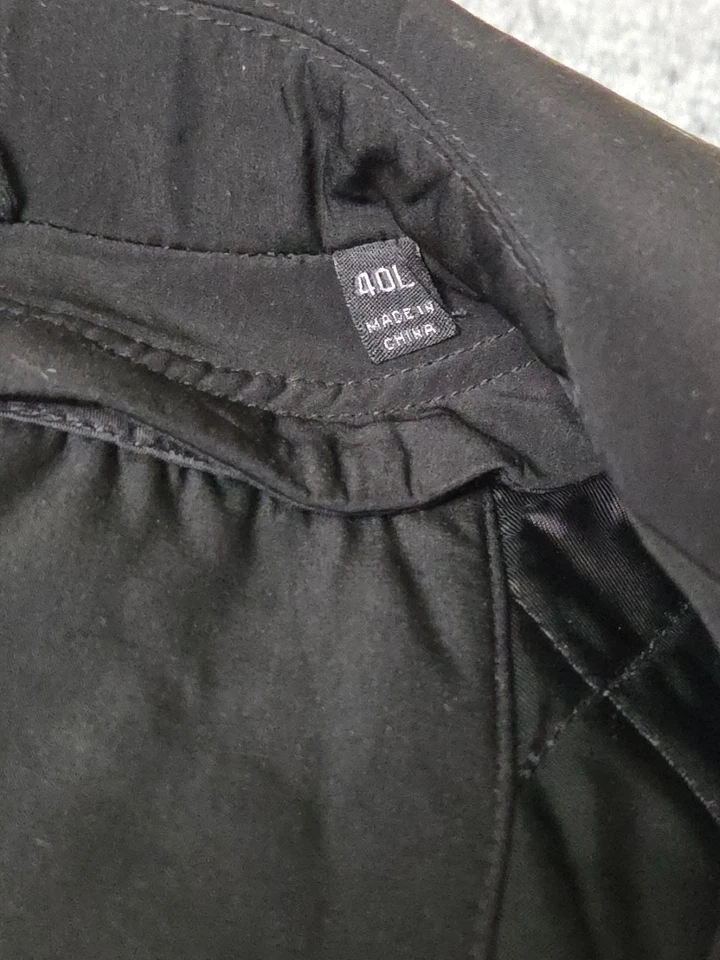 Trench coat Calvin Klein para hombre XL negro lana cuello abotonado chaqueta forrada Foto 4 de 4