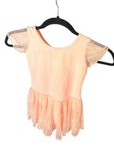 Arshiner Girls Ballet Dance Leotard Dress Pink Lace Cap Sleeve NWT Size 140 10 