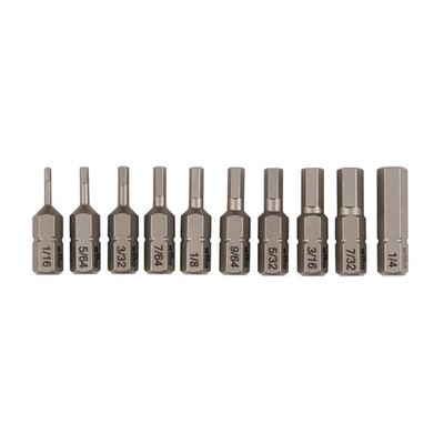 Wiha 72596 10 Piece Bit Set Hex Inch One Size, Multi