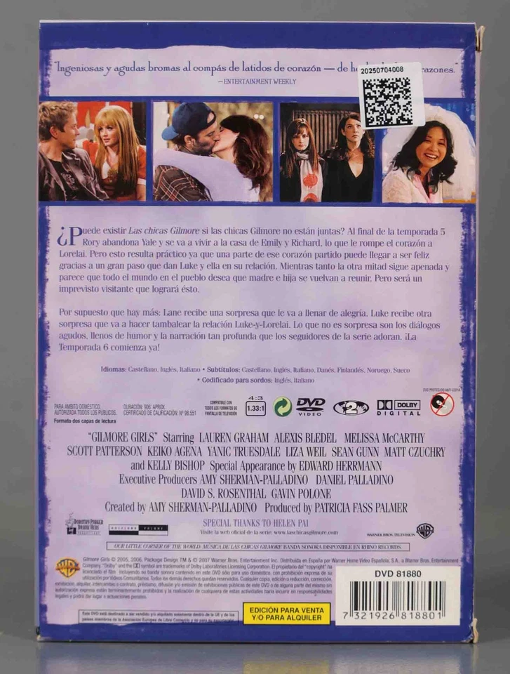 6 DVD. Las Chicas Gilmore Temporada 6 Completa                    - Imagen 2 de 2