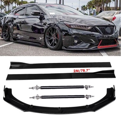 Front Bumper Lip Splitter Spoiler For Nissan Maxima Side Skirt Gloss Skirt