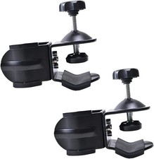 2 PCS Metal C Clamp Heavy Duty Dual U Shaped Clip Bracket Photo Studio