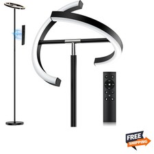 LED Floor Lamp - Rotatable Standing Lamp with Touch  Remote Control, 3000-60...