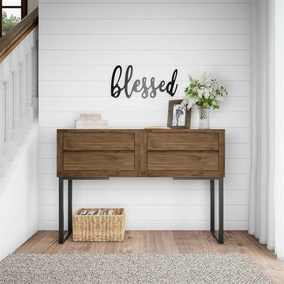 Blessed in Cursive Rustic Metal Cutout Sign 3D Look Wall Hanging Decor 22 x 10 - Image 3 of 3