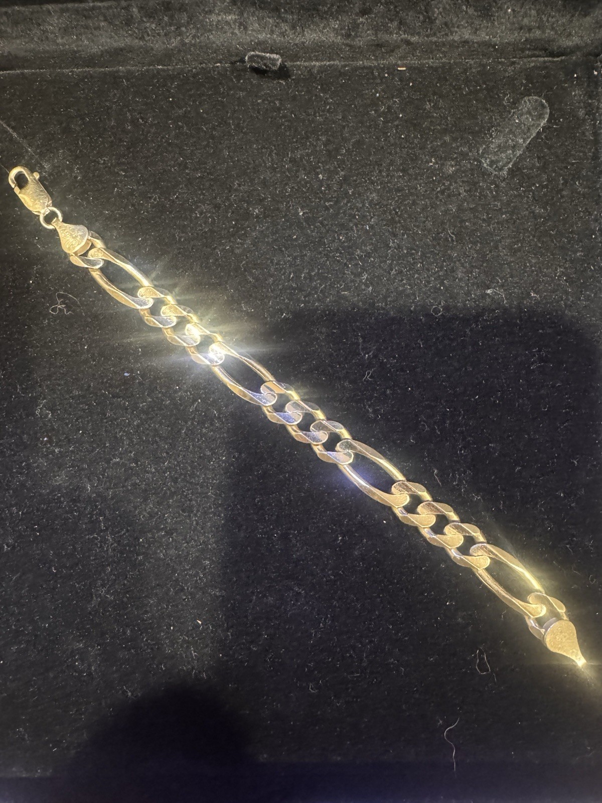 14k Gold 10mm 7 1/4 Figaro Bracelet Fine Jewelry