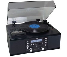 TEAC LP-R550USB-B CD Recorder with Turntable Cassette Player Black USB USED