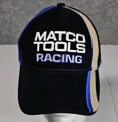 MATCO TOOLS Racing Hat Cap Black Blue Grey Embroidered Hook & Loop Adjustable