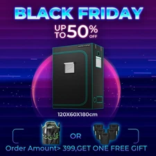 Mars Hydro 4' x2' x6' Indoor Grow Tent 100% Reflective Mylar for Led Grow Light