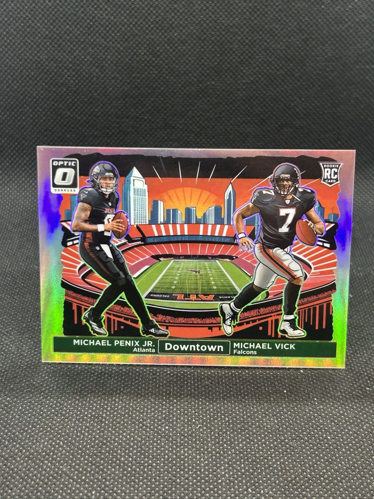 🍑2024 Panini Donruss Optic - Downtown Duos Michael Vick, Michael Penix Jr. #14