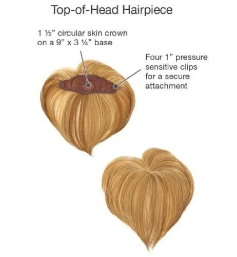 Pieza para el cabello Gabor Top Tier Top-Of-The-Head de Hairuwear, GL38-48 Sugared Smoke Foto 3 de 4