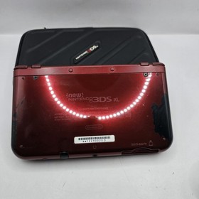 Nintendo 3DS XL "NEW"  Handheld Metallic Red Gaming System W/ Case