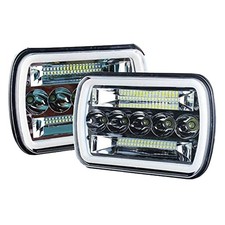 Super Bright Pair 7x6 5x7 Headlights 6052 6054 H5054 H6054 Hi/Low Sealed Beam
