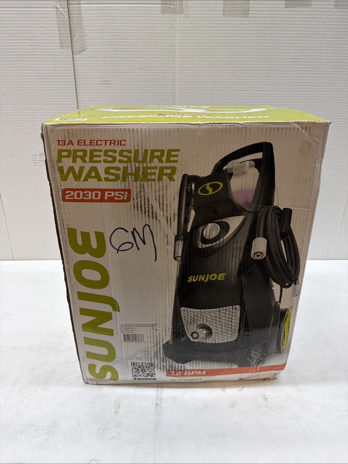 Sun Joe 14.5-Amp 2030 PSI Electric Water Pressure Washer, Green (Open Box)