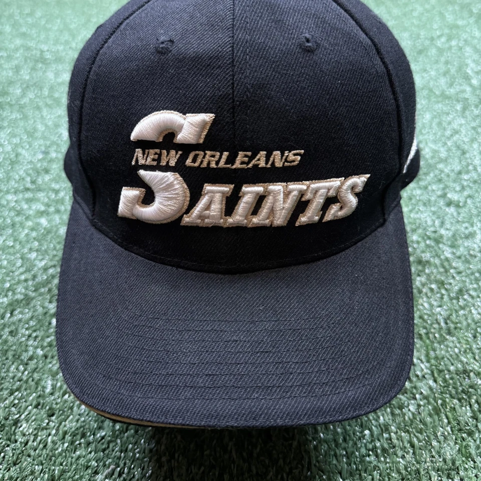 Gorra de colección New Orleans Saints para hombre talla única negra NFL fútbol americano gancho bucle Foto 2 de 4