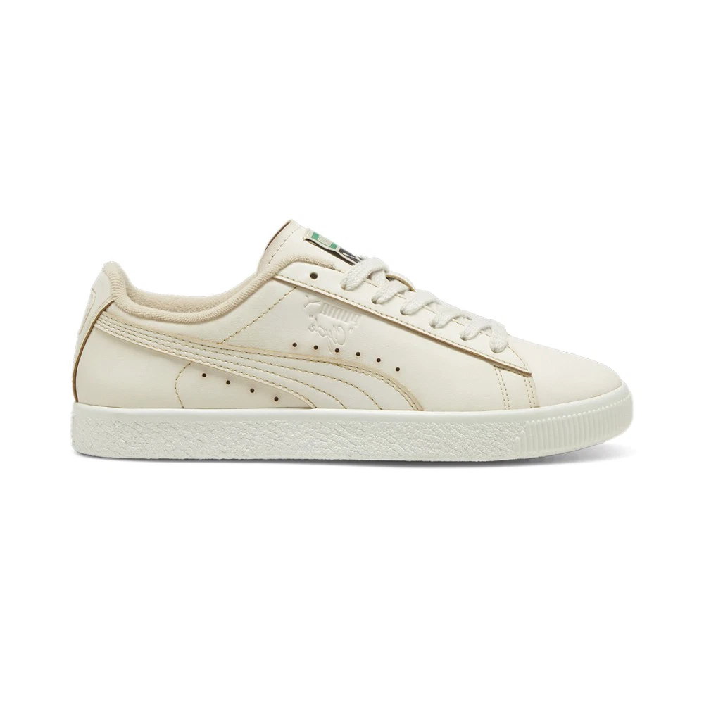 PUMA Clyde Coffee Lace Up Mens Off White Sneakers Casual Shoes 39724001