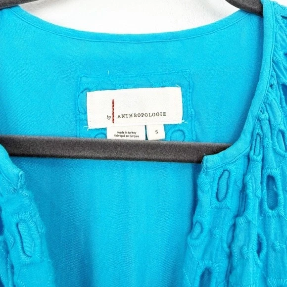 Maxi Vestido Anthropologie The Somerset Edición Ojales Azul Talla Pequeña Foto 4 de 4