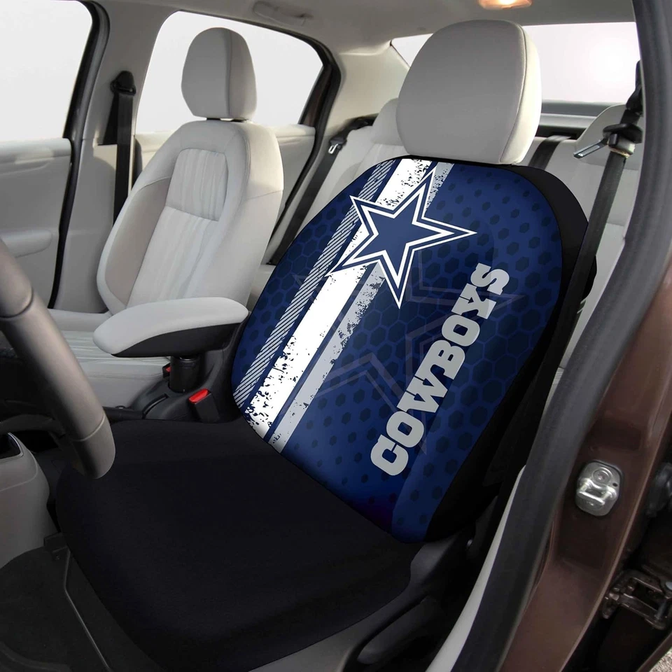 Dallas Cowboys NFL Printed Logo Car Seat Cover-Set of Two - Image 4 of 4