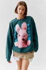 SONIC YOUTH Band Pullover Drty Bunny Sweatshirt Gracias By DAY Sz S/M NWOT 75