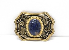Vintage Natural Blue Lapis Belt Buckle