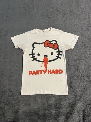 Vintage Y2K Rare Andrew W.K Party Hard Hello Kitty Shirt Size XS