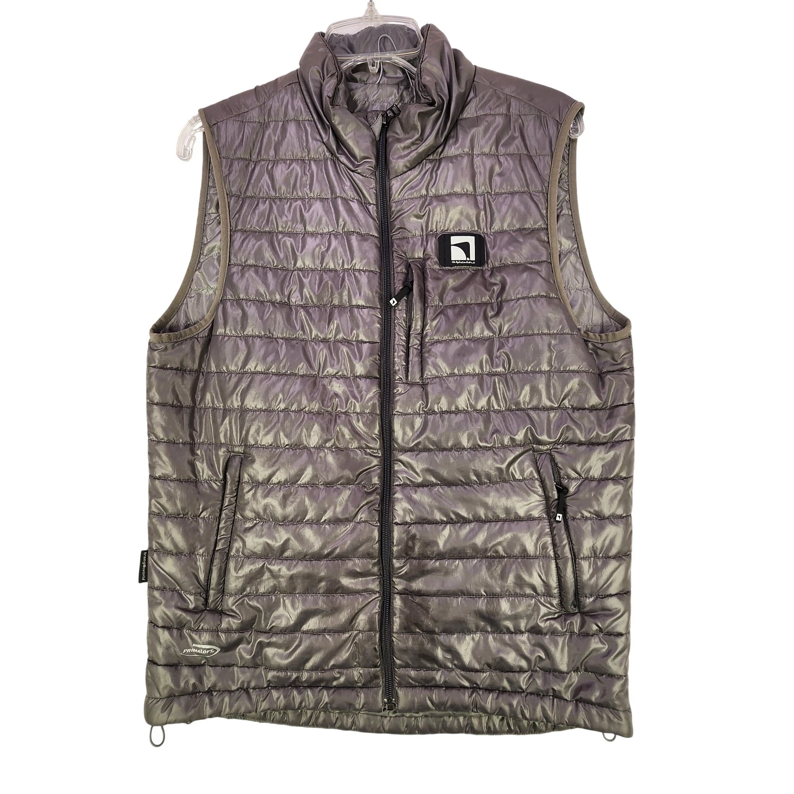 Trangoworld Vest Mens Small Gray Quilted Insulated Full Zip Lightweight Outdoor