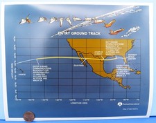 NASA PHOTO '80s tg Rockwell International Space Shuttle Entry Ground Track Color