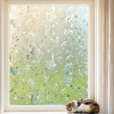 Mikomer Tulip Decorative Window Filmno Glue Frosted Privacy Filmstained Glass