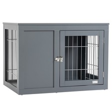 Dog Crate Furniture End Table Double Doors for Small Medium Dogs Indoor Kennel