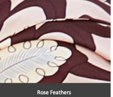 Rose Feathers Design Chemo Turban Long Headwrap, Perfect for Every Occasion