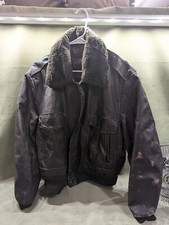 Vintage Oakton Limited Mens Leather Bomber Flight Jacket 42 Tall M USA Made