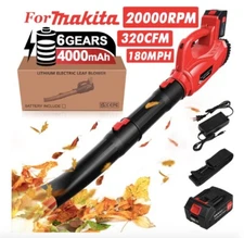 Tanbaby Cordless Leaf Blower , 21V, 180MPH, 320CFM Electric Leaf Blower with Bat