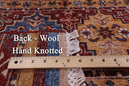 Khorjin Super Kazak Handmade Wool Rug 8' 2" X 11' 6" - Q10113 - Picture 10 of 11