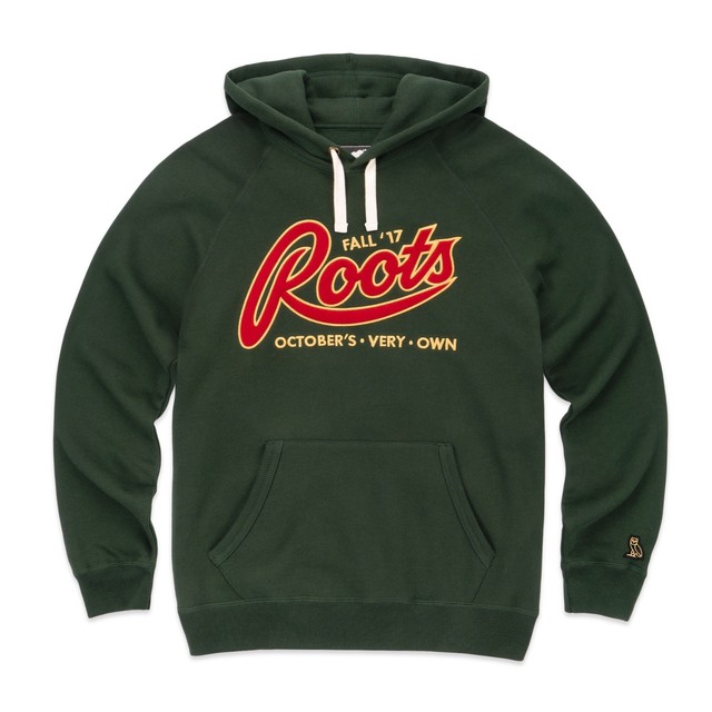 roots hoodie green