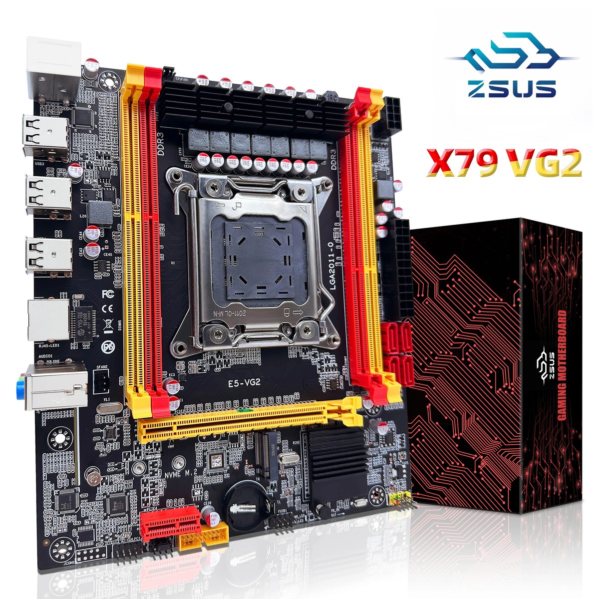 X79 VG2 Motherboard LGA 2011 Slot Support Intel Xeon V1 V2 CPU Processor  DDR3 RA