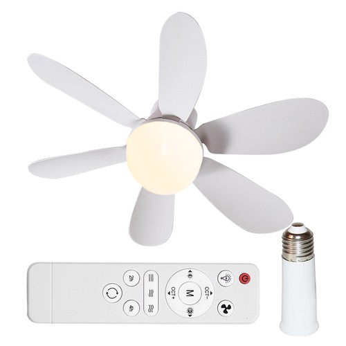 Ceiling Fan LED Light E27 Base with Extender LED Mini Ceiling Fan 30W 15.75 Inch - Picture 21 of 35