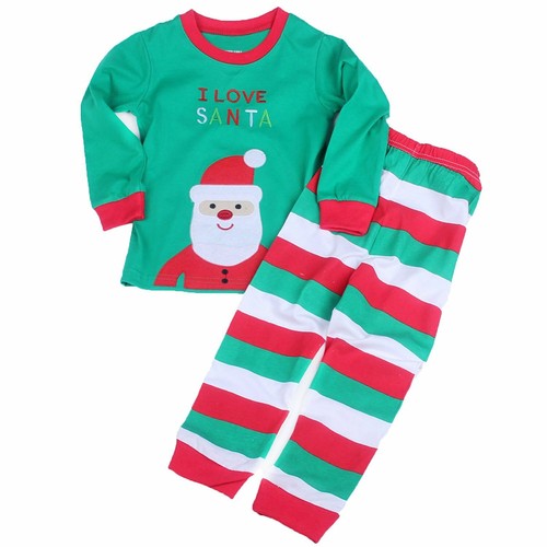 Baby House Toddler Kid Boys Girls Christmas Pajama Set. T Shirt + Long Pants T3