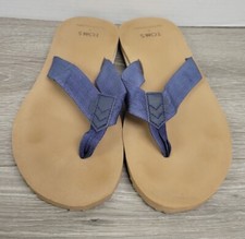 TOMS x Outerknown Men's Vegan Lagoon Brown Navy Flip Flop Sandals US Size 8