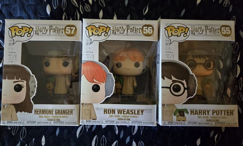Funko POP! Harry Potter Herbology Trio- Harry, Ron and Hermione NEW IN BOXES!!