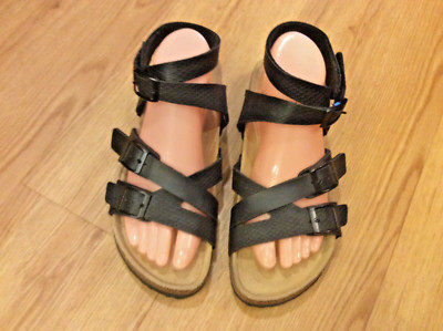 Viking Comfort Cape Bay Scales sandals Black  Cork Adjustable sz 39 -8.5