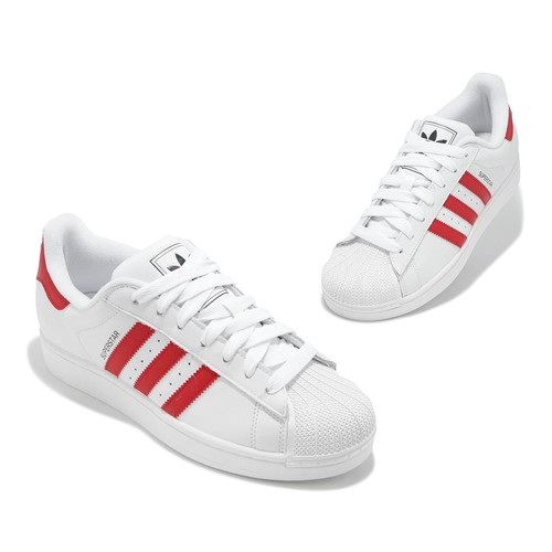 adidas Originals Superstar II 2 Footwear White Red Men Unisex Casual Shoe JQ4728 - Imagen 8 de 8