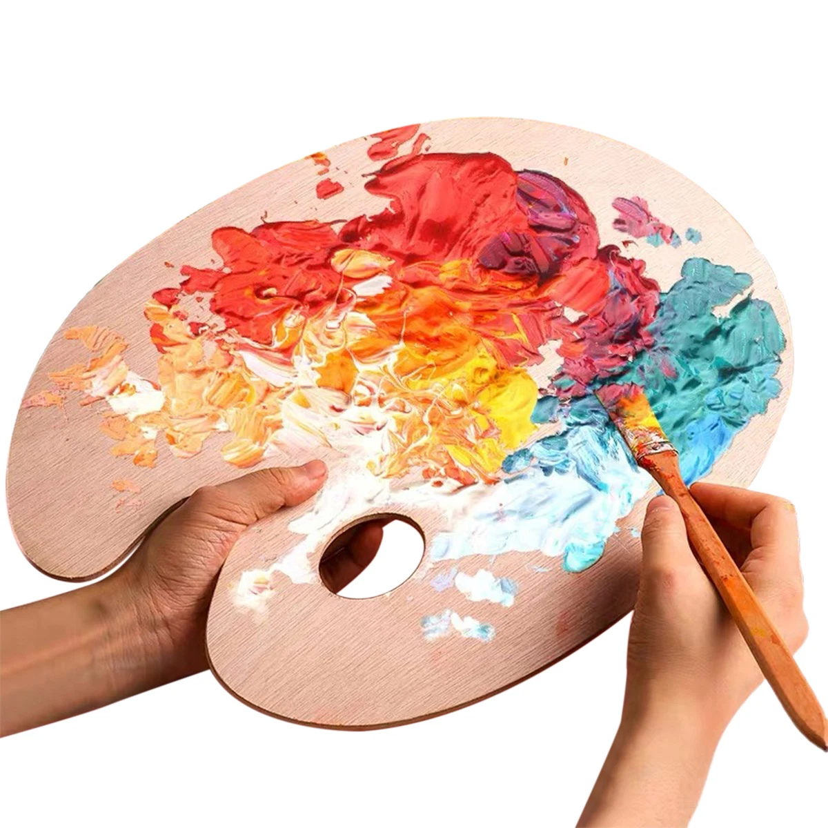 Painting Palette Paint Tray Palettes Plastic Round Palette Color Palette  Mixing Palette for Painting and Oil DIY Craft Professional Art Painting(2  PCS) : : Home & Kitchen