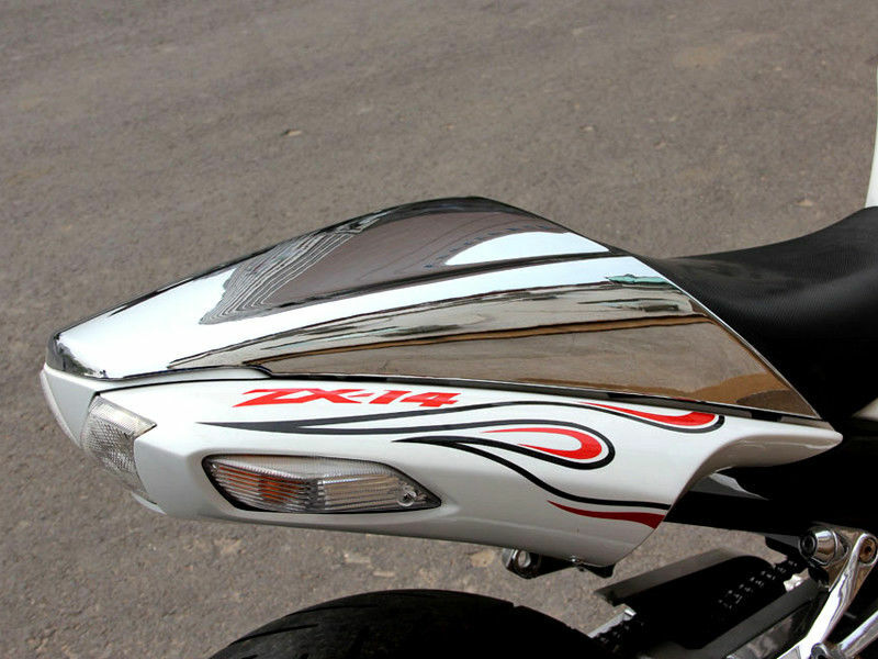 US STOCK Fit Kawasaki 20062011 ZZR1400 ZX14R ZX14 Seat Cover Seat Cowl Chrome eBay