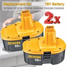 2 PACK 18V For Dewalt 18 VOLT DC9096 DC9098 NiMh Battery DC9099 DW9099 DC9096-2