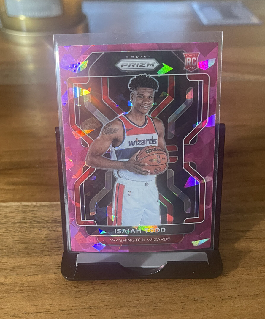 2021-22 Panini Prizm ISAIAH TODD Pink Cracked Ice RC #299 Washington Wizards