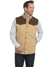 Cripple Creek Western Vest Mens Concealed Carry Winter Wheat CW1550