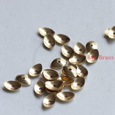 60 Pieces Raw Brass Oval Bead Cap - 8.7x5.5mm 3099C 